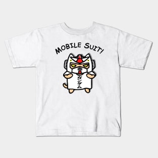 Mobile Suit Hero Kitty Kids T-Shirt